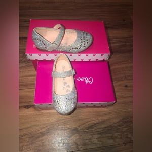 Olive and Edie silver girl's shoes